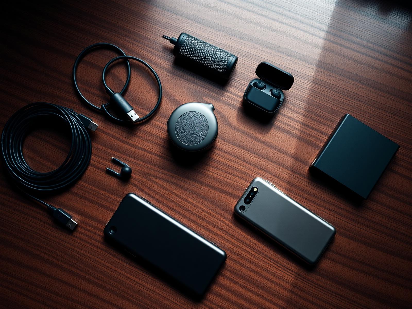 Consumer Electronics — representative product flat-lay